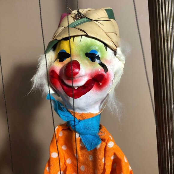 Vintage Mexican Clown marionette - Picture 5 of 10